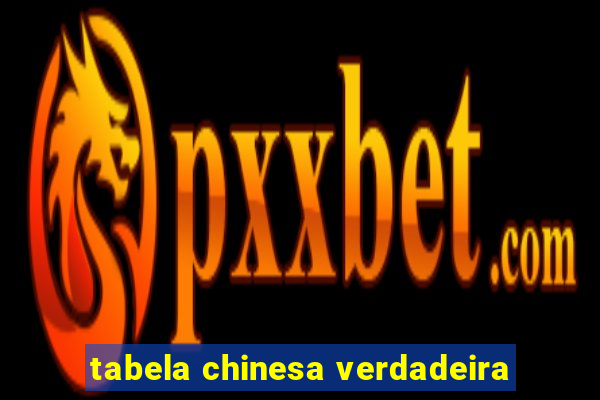 tabela chinesa verdadeira